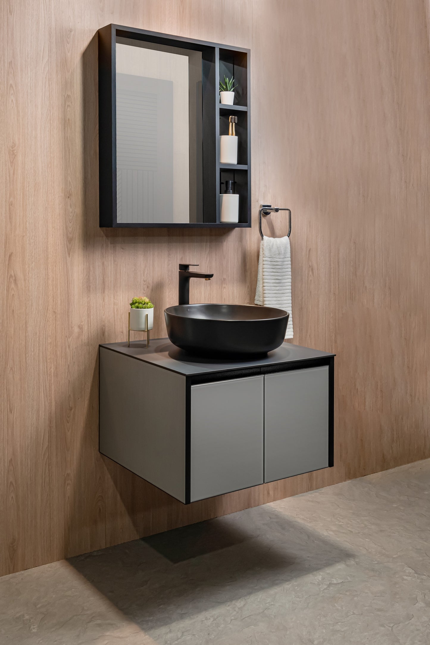 Top Mount Basin Cabinet With Swing Door