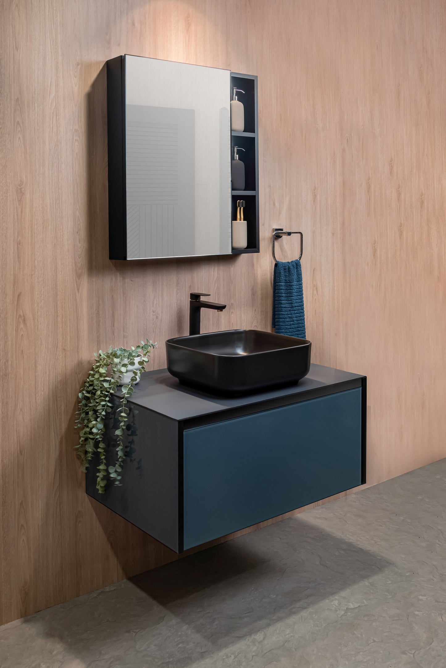 Top Mount Basin Cabinet With Pull-Out Drawer