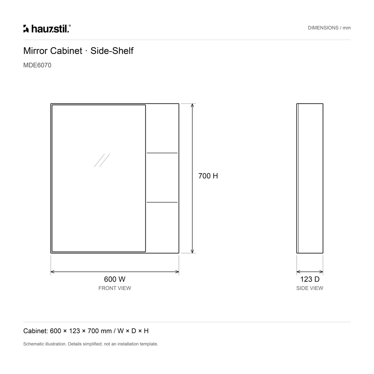 The Storage Mirror Series | Side-Shelf