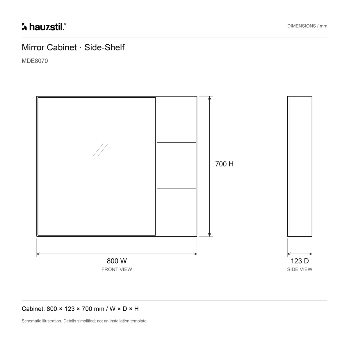 The Storage Mirror Series | Side-Shelf