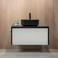 Hauzstil Console Series Drawer Matte crystal white aluminium bathroom vanity Malaysia